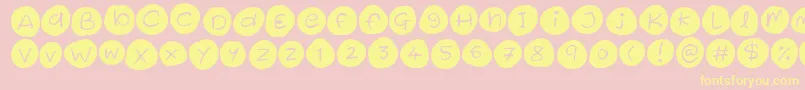 Iced Cookies Font – Yellow Fonts on Pink Background