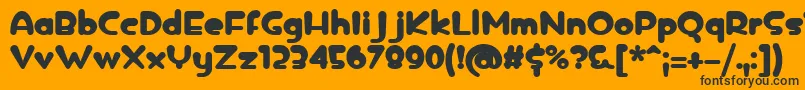 icedrop bold Font – Black Fonts on Orange Background