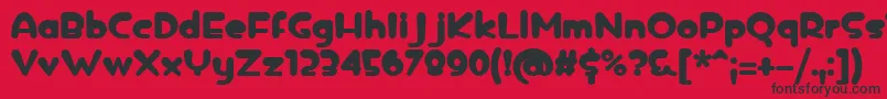 icedrop bold Font – Black Fonts on Red Background