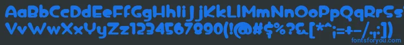 icedrop bold Font – Blue Fonts on Black Background