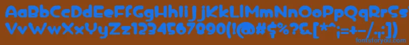 フォントicedrop bold – 茶色の背景に青い文字
