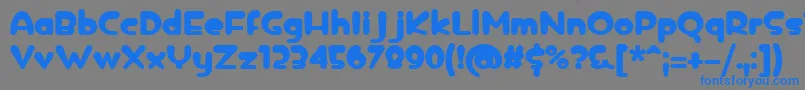 icedrop bold-fontti – siniset fontit harmaalla taustalla