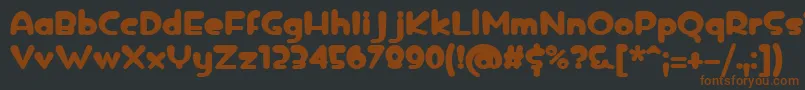 icedrop bold-fontti – ruskeat fontit mustalla taustalla