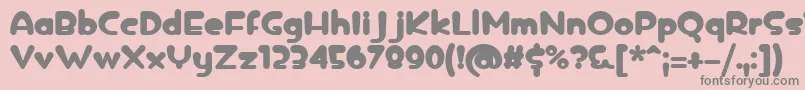 フォントicedrop bold – ピンクの背景に灰色の文字