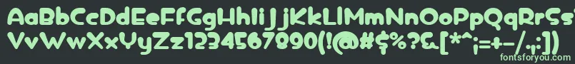 icedrop bold Font – Green Fonts on Black Background
