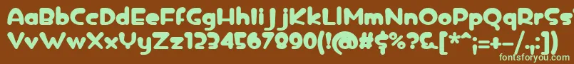 icedrop bold Font – Green Fonts on Brown Background