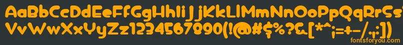 フォントicedrop bold – 黒い背景にオレンジの文字
