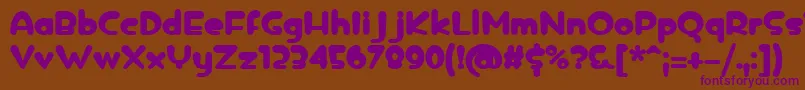 icedrop bold Font – Purple Fonts on Brown Background