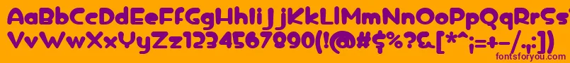 icedrop bold Font – Purple Fonts on Orange Background