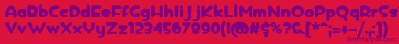 icedrop bold Font – Purple Fonts on Red Background