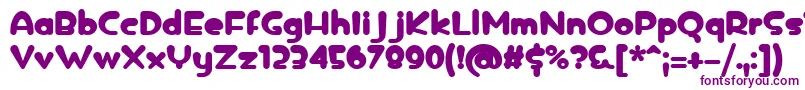 フォントicedrop bold – 白い背景に紫のフォント