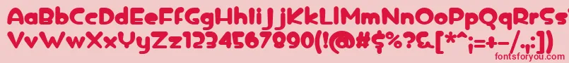 icedrop bold-fontti – punaiset fontit vaaleanpunaisella taustalla