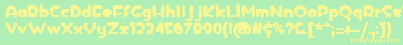 icedrop bold Font – Yellow Fonts on Green Background