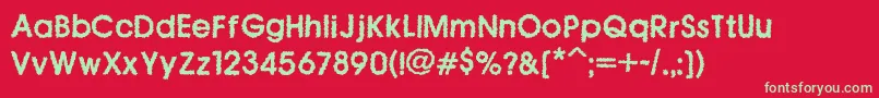 Icetea Font – Green Fonts on Red Background