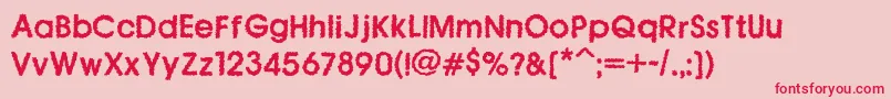 Icetea Font – Red Fonts on Pink Background