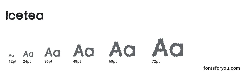Размеры шрифта Icetea