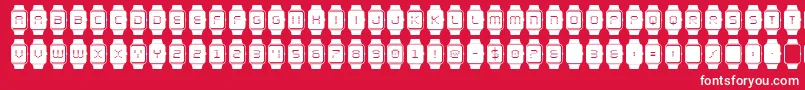 ichrono Font – White Fonts on Red Background