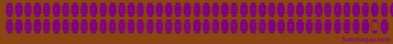 ichronoacad Font – Purple Fonts on Brown Background