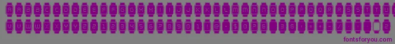 ichronoacad Font – Purple Fonts on Gray Background