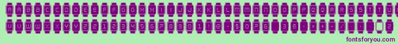 ichronoacad Font – Purple Fonts on Green Background