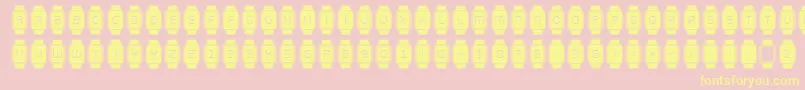 ichronoacad Font – Yellow Fonts on Pink Background