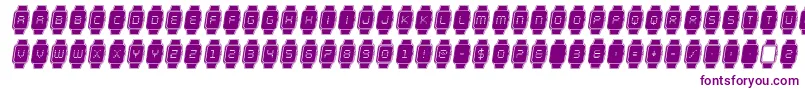 ichronoacadital Font – Purple Fonts on White Background