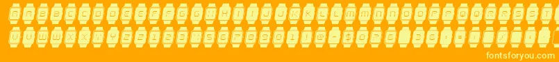 ichronoital Font – Yellow Fonts on Orange Background