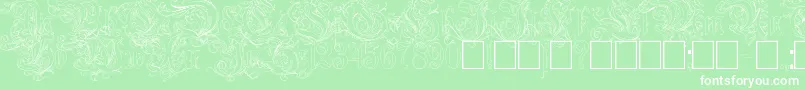 RuritaniaOutline Font – White Fonts on Green Background
