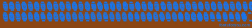 ichronoleft Font – Blue Fonts on Brown Background