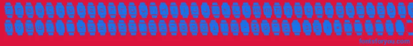 ichronoleft Font – Blue Fonts on Red Background