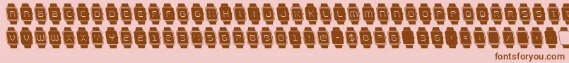 ichronoleft Font – Brown Fonts on Pink Background