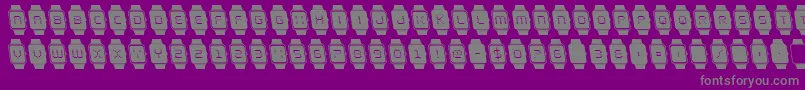 ichronoleft Font – Gray Fonts on Purple Background