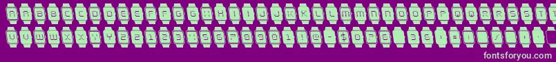 ichronoleft Font – Green Fonts on Purple Background