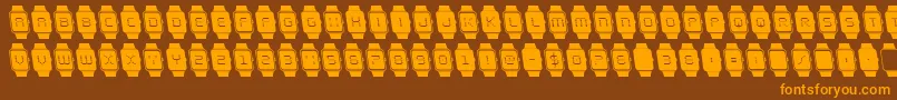ichronoleft Font – Orange Fonts on Brown Background