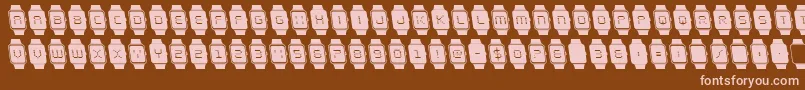 ichronoleft Font – Pink Fonts on Brown Background