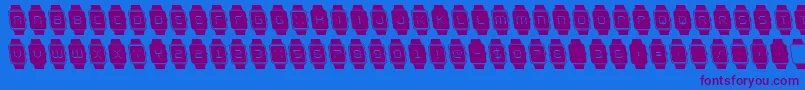 ichronoleft Font – Purple Fonts on Blue Background