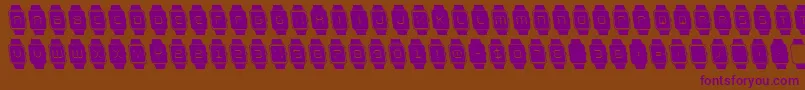 ichronoleft Font – Purple Fonts on Brown Background