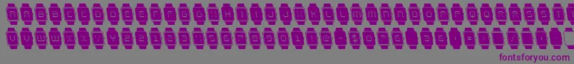 ichronoleft Font – Purple Fonts on Gray Background