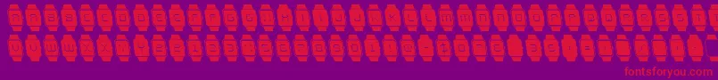 ichronoleft Font – Red Fonts on Purple Background