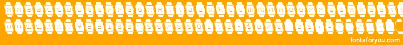 ichronoleft Font – White Fonts on Orange Background