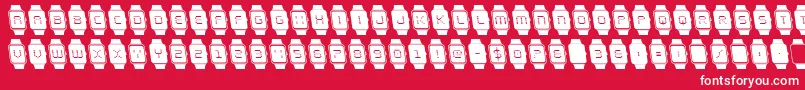 ichronoleft Font – White Fonts on Red Background