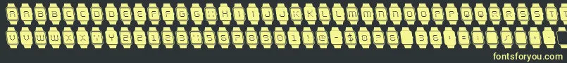 ichronoleft Font – Yellow Fonts on Black Background