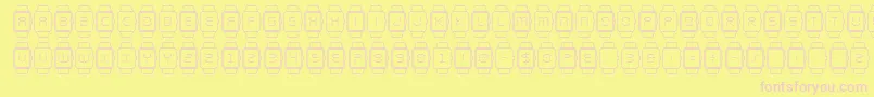 ichronoout Font – Pink Fonts on Yellow Background