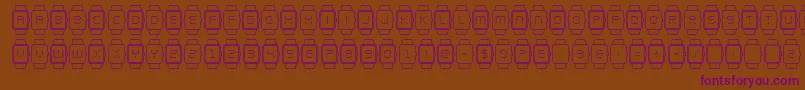 ichronoout Font – Purple Fonts on Brown Background