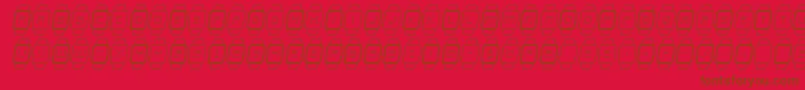 ichronooutital-Schriftart – Braune Schriften auf rotem Hintergrund