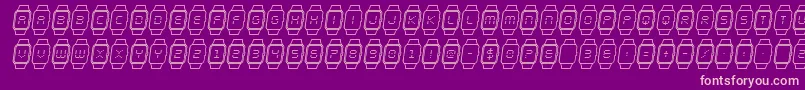 ichronooutital Font – Pink Fonts on Purple Background
