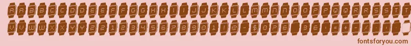 ichronorotal Font – Brown Fonts on Pink Background