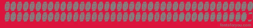 ichronorotal Font – Gray Fonts on Red Background