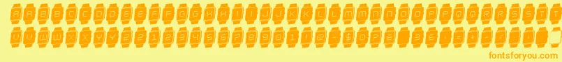ichronorotal Font – Orange Fonts on Yellow Background