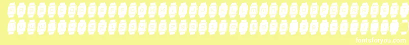 ichronorotal Font – White Fonts on Yellow Background